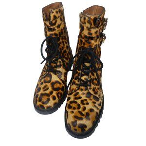 Antonio‎ Melani BERTILLI Leopard Print Calf Boots Size 8M